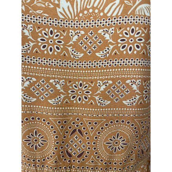 NWT R. Vivimos Boho Tie Front Tassel Balloon Sleeve Ankle Dress Size S - Picture 11 of 13